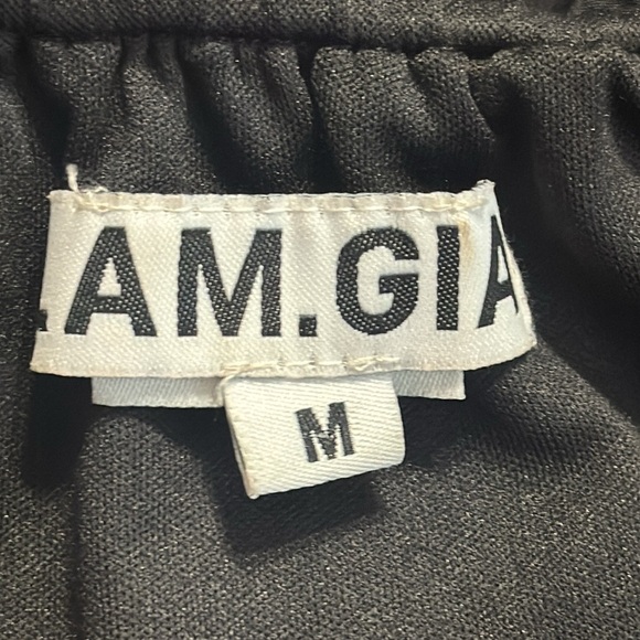 I.AM.GIA Black Mini Lace Up Puff Sleeve Off Shoulder Dress Sz M Party Club Ayla - Picture 11 of 12